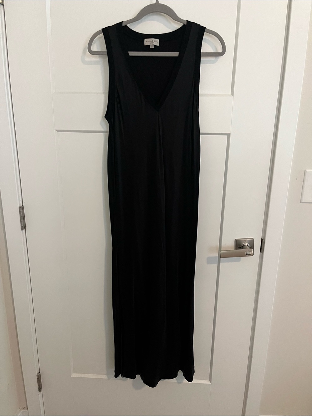 Michael Stars Black V-Neck Sleeveless Midi Dress